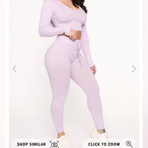 NWT Lavendar sweater set leggings and hoodie